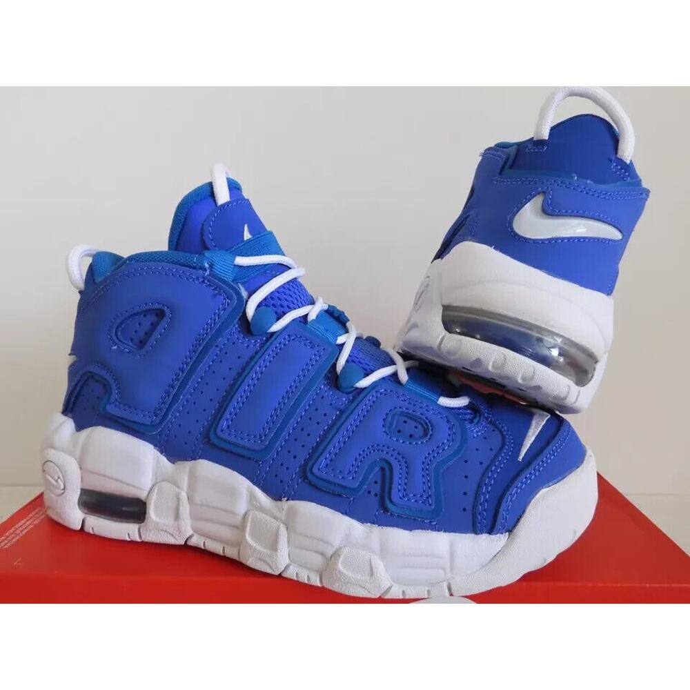 NIKE AIR MORE UPTEMPO (GS) MEDIUM BLUE-WHITE SZ 6Y-WOMENS SZ 7.5 [DM1023-400] - Picture 4 of 5